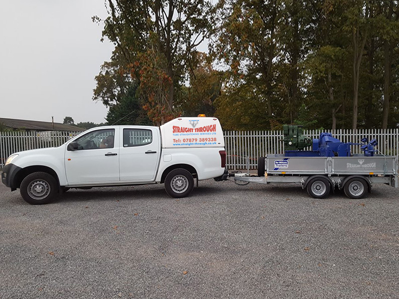 scaffold-tube-straightening-truck2 Mobile straightening machine on truck.